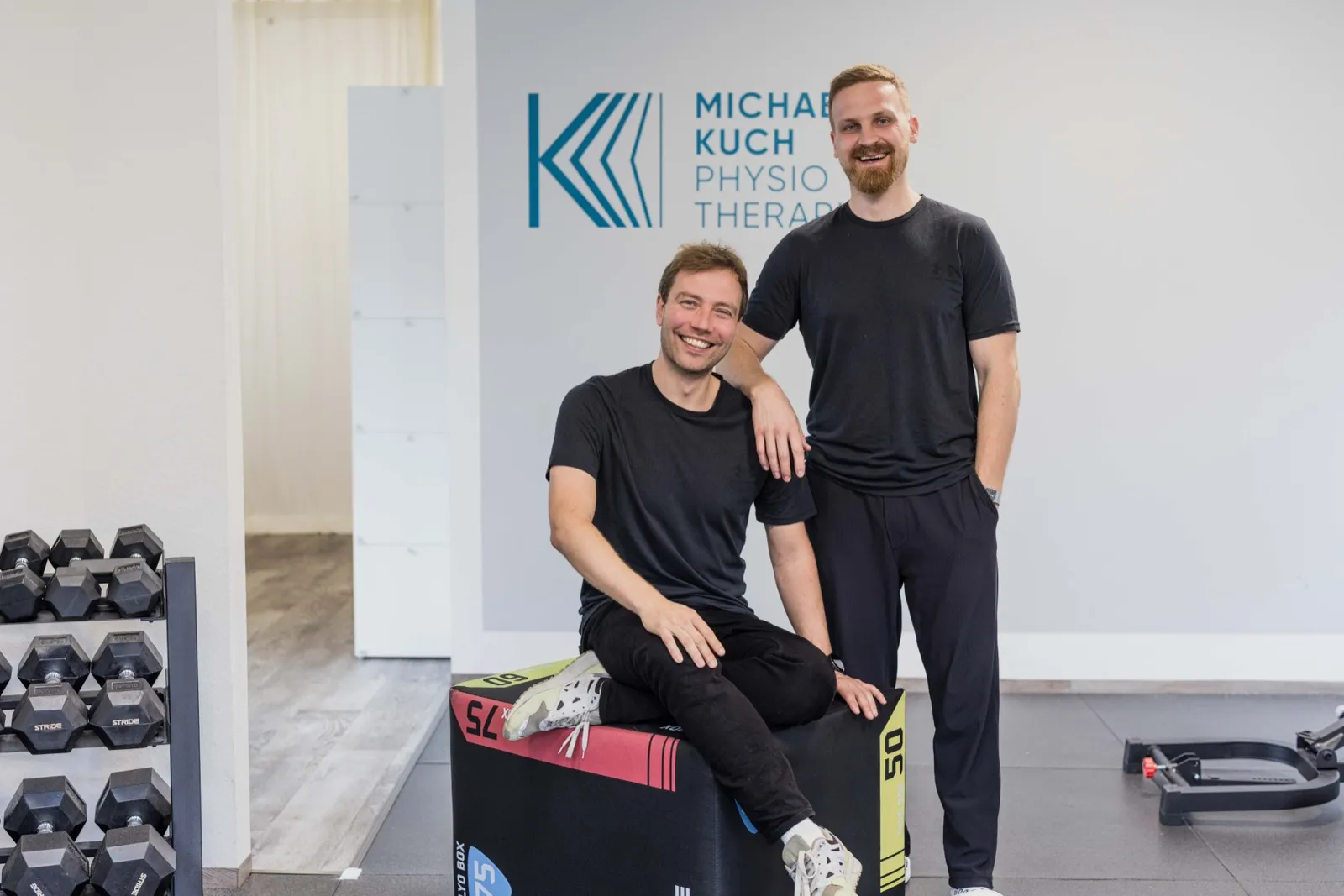 Michael Kuch und Len van den Berg auf der Trainingsfläche